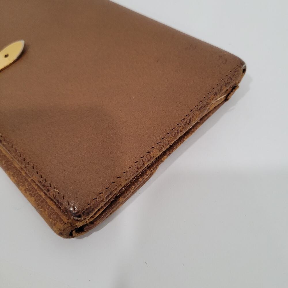 GUCCI Vintage Byckle Clasp Wallet Bifold Brown Large Retro Clutch Leather Fair - Picture 14 of 16
